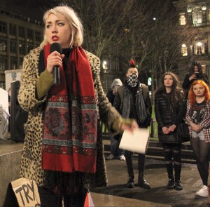 CAT BOYD: ‘We need to keep the pressure on Westminster and re-assert the radical demands of the independence movement to ensure Cameron and Osborne know that austerity will see a defiant challenge from citizens in Scotland where the majority are opposed to the UK government’ (Photo: Craig Maclean)