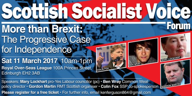 Get free tickets via Eventbrite at https://www.eventbrite.com/e/more-than-brexit-the-progressive-case-for-independence-tickets-32328448259
