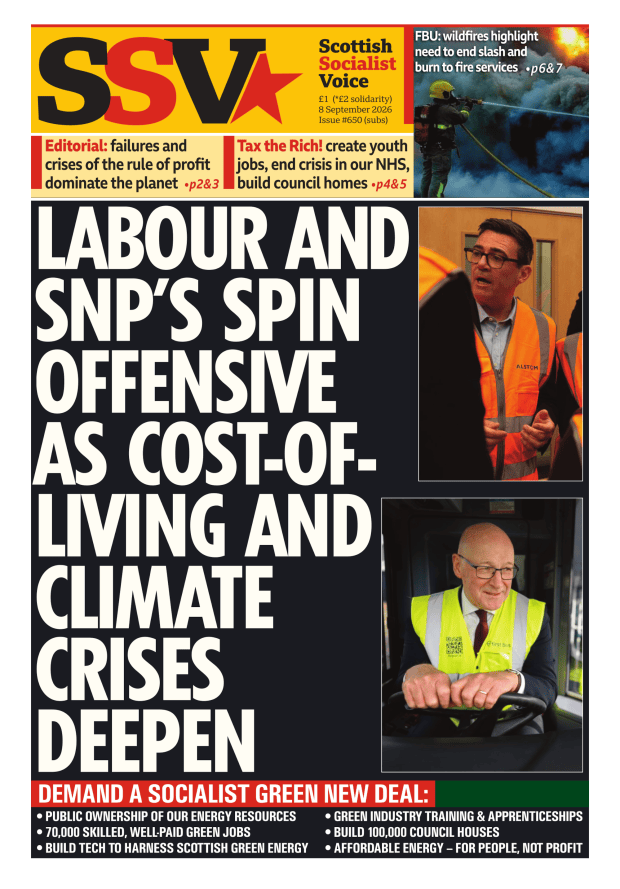 Scottish Socialist Voice front cover
